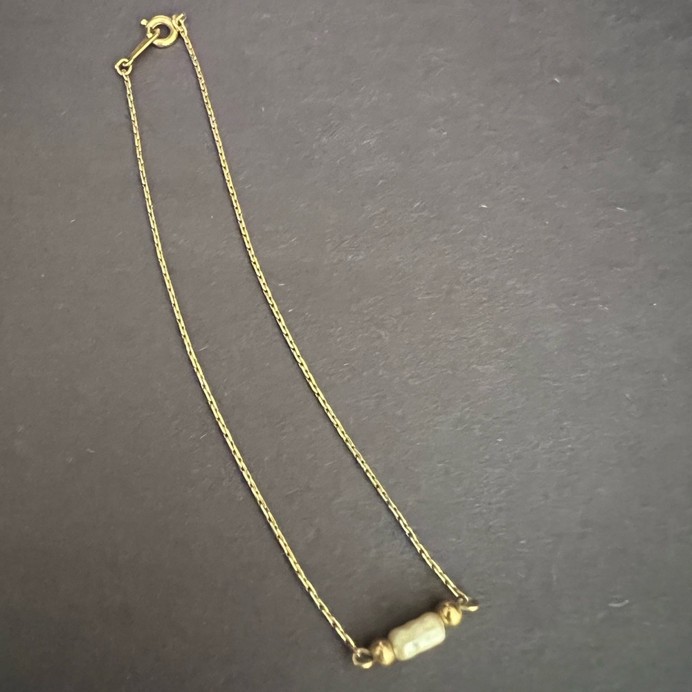 Vintage Avon Gold Tone Pearl Anklet - Picture 4 of 5